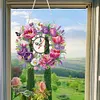 Diamond Painting Acrylic Tulip 5D Diamond Painting Wreath Clock