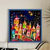 A Town Under Stars-11CT Stamped Cross Stitch 50*50cm/19.69*19.69in