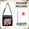 Diamond Painting Golden Rose Crossbody Bag Ethnic Style Handbag with Adjustable Strap