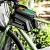 Bike Front Frame Bag Bike Storage Bag Waterproof Detachable Cycling Accessories