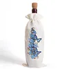 5D DIY Special Shaped Drill Diamond Painting Wine Bottle Bags Covers Kit (Flower)