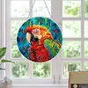 (US Local)DIY Parrot 5D Diamond Hanging Clock Art Craft for Living Room Decoration