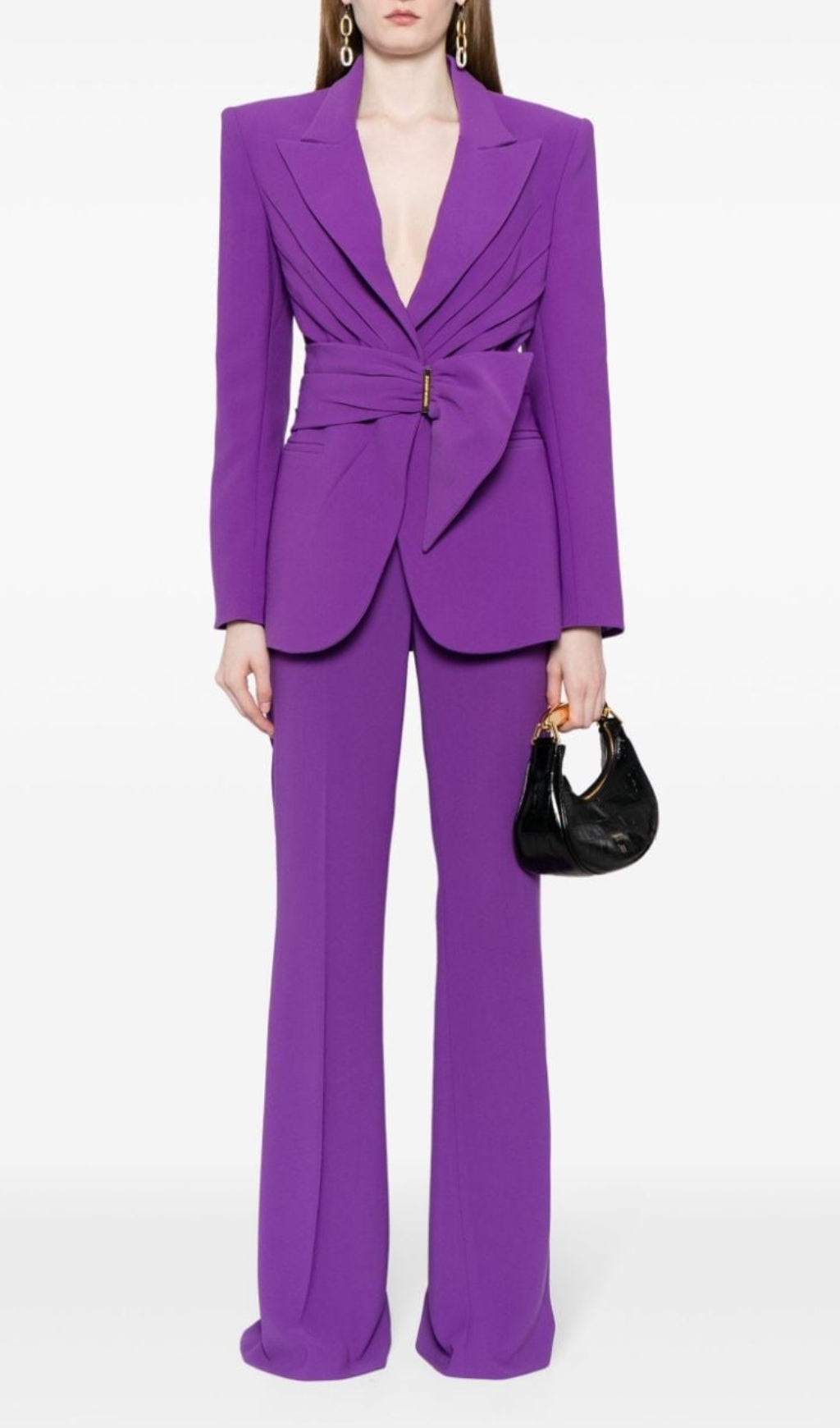 Alwilda Purple Belted Blazer Flowering Girl
