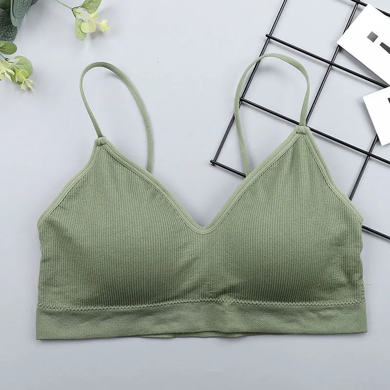 SVOKOR Push Up Solid Bra Elastic Gathering Bralette Summer Anti-light Korean Style Wild Bra Tube Top Sexy Seamless Wire free Bra
