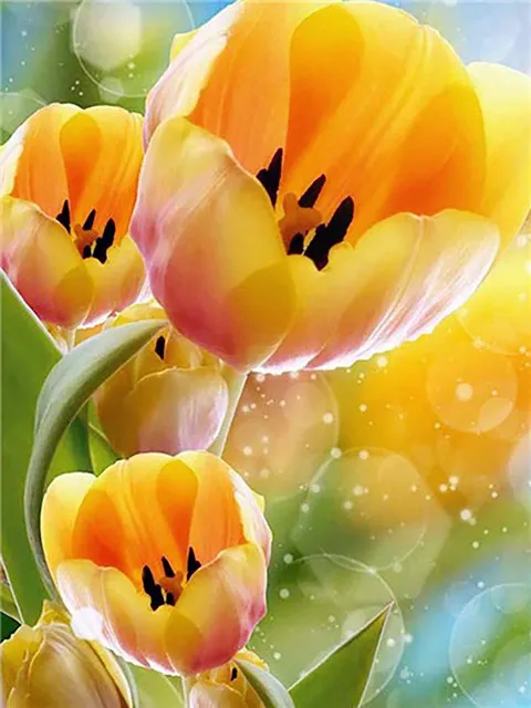 Diamond Painting - Full Round/Square Drill - Flower(30*40 - 50*60cm)