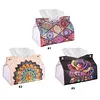 DIY Diamond Painting Creative Design Leather Handmade Tissue Holder Rhinestones Decorative Tissue Box Craft Kits