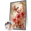 Retro Butterfly Hibiscus-Paint by Numbers Acrylic Painting 40*60CM(Poster style）