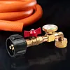 QCC1 Propane Refill Elbow Adapter with ON/Off Control Valve Fill 1 Lb Tanks