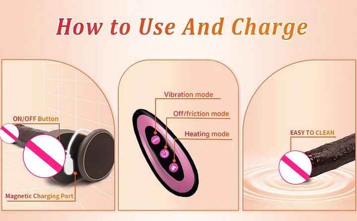2026 Upgraded Black Warrior 8.5" Dildo: 7 Thrusting, 10 Vibrating Modes   Beginner-Friendly & Whisper-Quiet