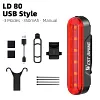 WEST BIKING Smart brake sensor taillight Mountain road bike night riding laser light Cycling safety warning light