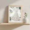 (17x22cm)Dress DIY Pearl Painting Art Kits for Adults Home Wall Decor Pearl Art Painting With Wooden Frame