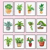 12pcs Potted Plant-1 5D DIY Square Drill Diamond Painting Kits for Adults Beginners Home Decor Diamonds Paintings Gem Art 5.91x7.09in