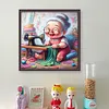 Happy Old Lady - 11CT Stamped Cross Stitch - 45*45cm