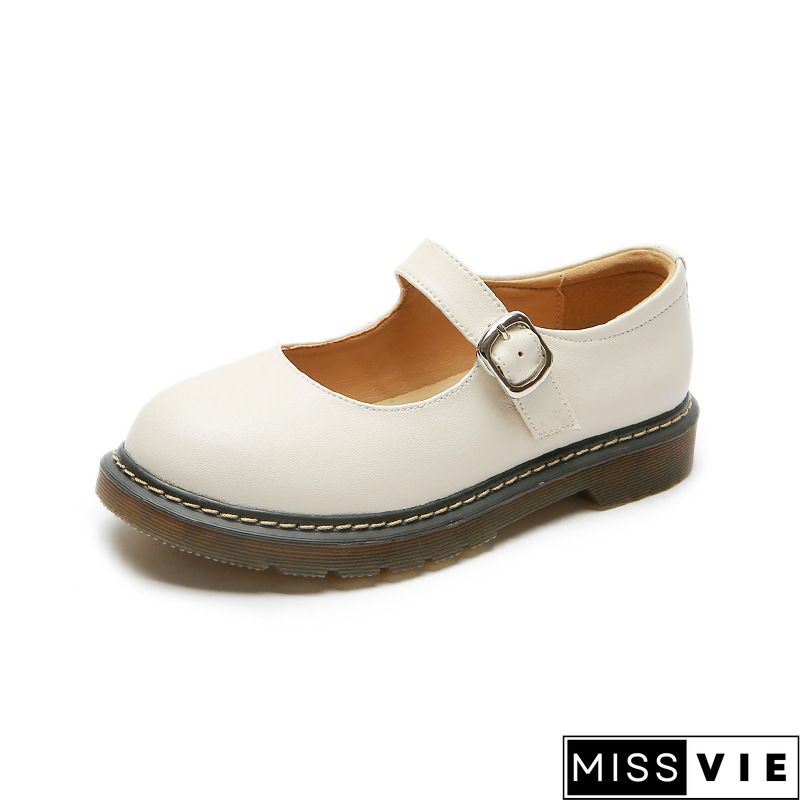 Strap Buckle Platform Round Toe Lolita Mary Janes Shoes
