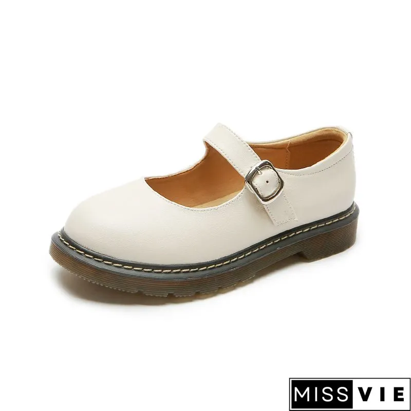 Strap Buckle Platform Round Toe Lolita Mary Janes Shoes