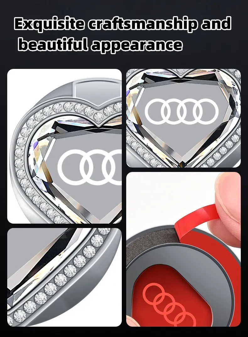 "Crystal Heart" car one-button start protective cover