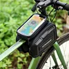 3L Bicycle Front Frame Bag Support Touch Screen Bike Top Tube Bag for 7in Phones