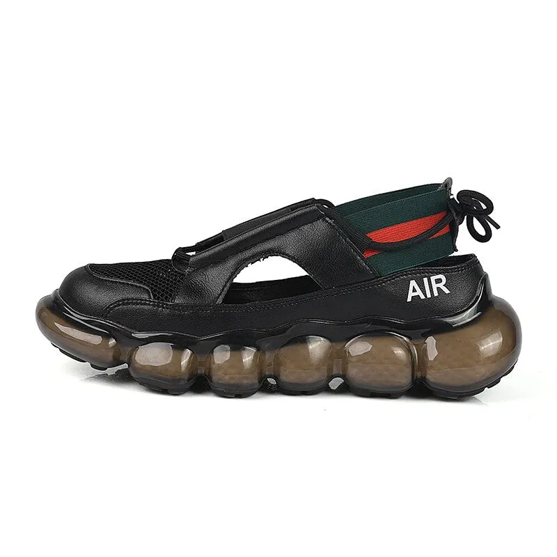 Fashion Men's Sandals Summer Soft Sandals High Quality Microfiber Leather Sandals Outdoor Antiskid Damping Men Roman Sandals