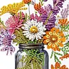 (US Local)2Pcs Bouquet Special Shape Diamond Painting Hanging Pendants for Wall Window Decor