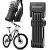 Bicycle Foldable Lock High Security Lock for Motorcycle Scooter E-Bike (Black)