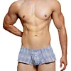 Men's Cotton Woven Boxers Button Fly Boxer Shorts Low Rise Lounge Boxer Trunks