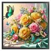 Butterfly Rose-11CT Stamped Cross Stitch 40*40cm/15.75*15.75in