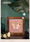 3D DIY Bead Embroidery Butterfly Home Decor Gift Tabletop Display Frame Kit(Include Embroidery Hoop)