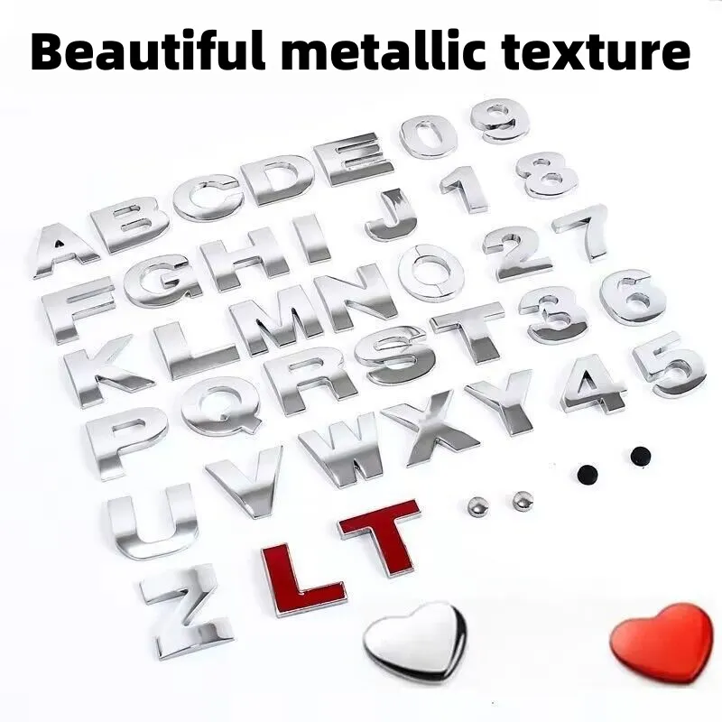 Car DIY personalized letter metal sticker