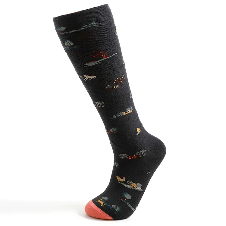 Soft Warm Retro Animal Contrasting Socks