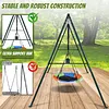 [US Local Warehouse] Swing Set Frame Rust Proof Outdoor Swing Stand Backyard Metal Hammock Stand Set Double Swinging Frame Set for Kindergarten Shopping Mall Park