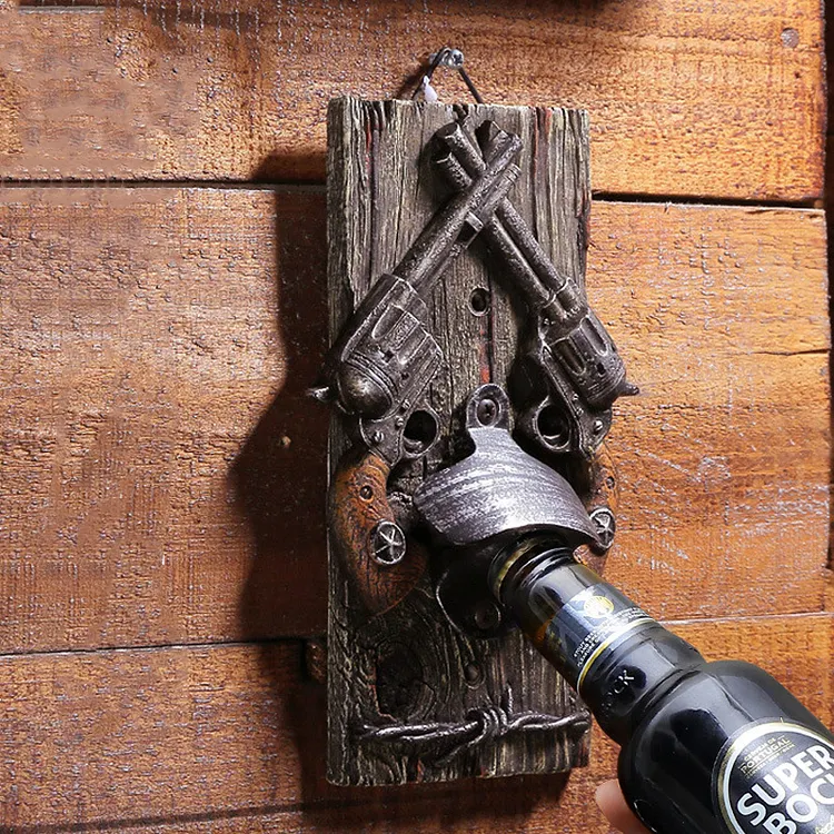 Dual-Gun Bottle Opener &ndash; Stylish Barware for the Modern Gentleman