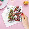 (US Local)12Pcs Christmas Snowman DIY Diamond Painting Card for Friends Family Gift