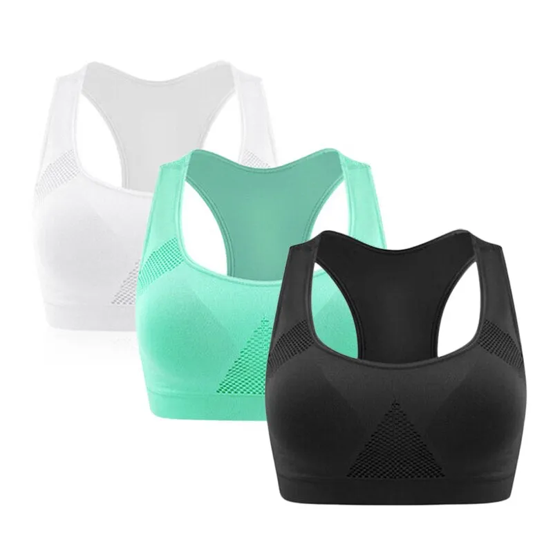 VEAMORS Absorb Sweat Seamless Sports Bras, Women Wirefree Padded Yoga Bra Underwear ,Athletic Vest Fitness Running Tank Tops