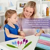 400 Pcs Pipe Cleaners Craft Kit with Floral Wires Tape Stamen and Ribbon Chenille Stems Flowers Craft Kit Suitable for Home Decor Handmade Gifts