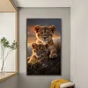 (Big Size)Leopard - 11CT Stamped Cross Stitch - 40*65cm - Animal