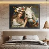 (US Local)Girl Horse-11CT Stamped Cross Stitch Kit(74x61cm)