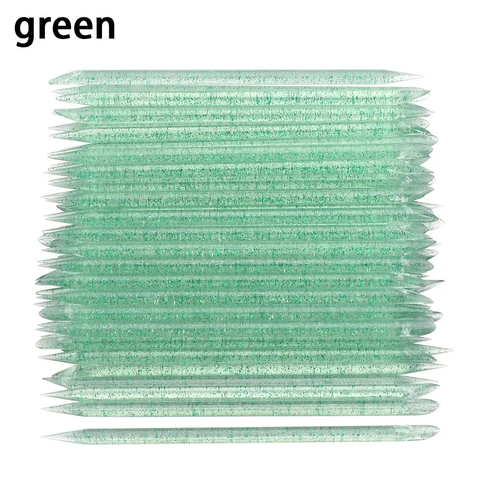 50Pcs Reusable Crystal Stick Double End Nail Art Cuticle Pusher Cuticle Remover Tool Pedicure Care Nails Manicures Tools