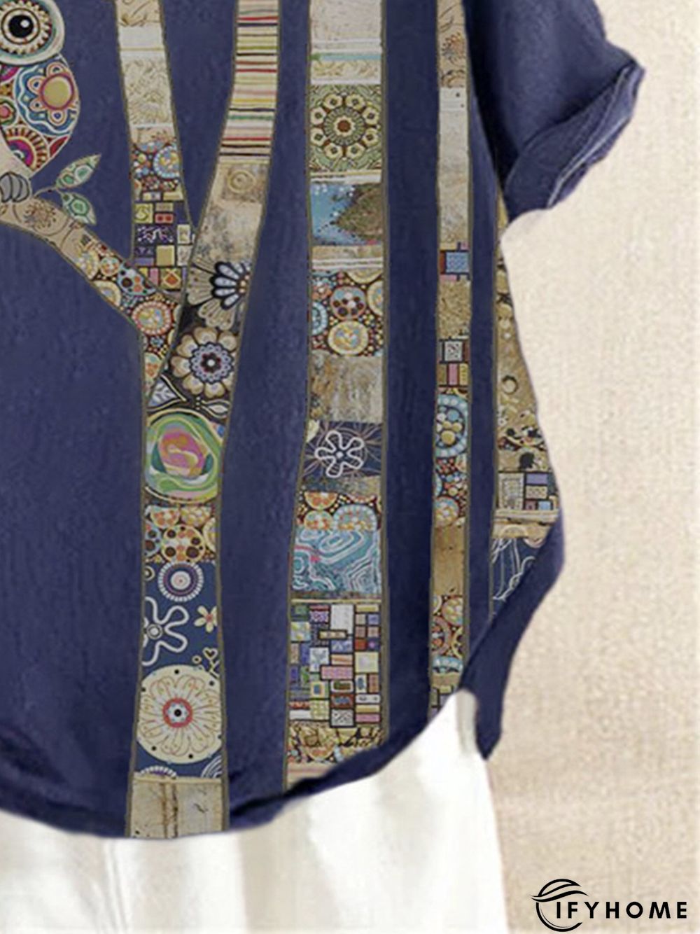 Deep Blue Short Sleeve Vintage T-shirt | IFYHOME