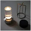 Portable Metal Table Lamp for Indoor/Outdoor ,Rechargeable Cordless LED Lamp, 3-Colour Infinitely Dimming Battery Powered Small Desk Lamp, Restaurant/Bedroom/Bar/Coffee Shop/Camping Light 