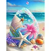 Beach starfish and shells-Full Round Diamond Painting 30*40CM
