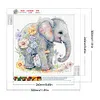 >SALE<5D DIY Partial Special Shaped Drill Diamond Painting Elephants Kit Decor 30x30cm