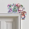 DIY Xmas Diamond Art Door Corner Pendants Wooden Door Decoration Kit