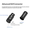 Male/Female 3 Pin Compact XLR Microphone Solder Adapter Connector with Wrench