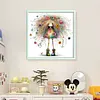 Colorful Girl-11CT/14CT Stamped Cross Stitch 40*40cm