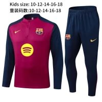 2025-26 Barcelona Rose Red Jersey - Children's Version