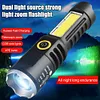 XPE COB LED Waterproof Camping Flashlight 4 Modes Torch Lamp for Outdoor Fishing