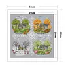 (Stamped/Counted) Four Seasons - 14CT 2 Strands Cross Stitch 33*33cm/12.99*12.99in(Brand)