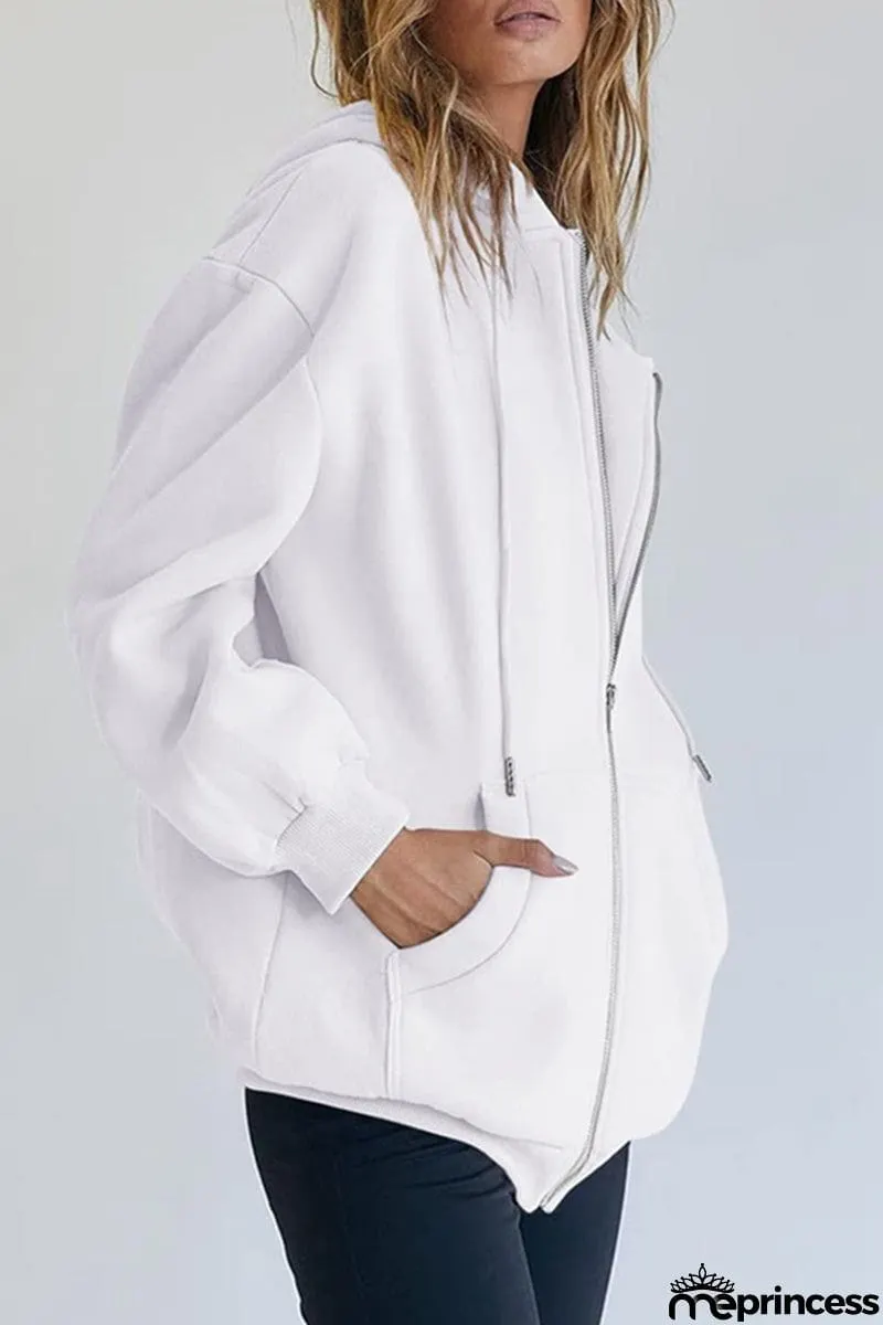 Casual Sportswear Solid Pocket Hooded Collar Outerwear