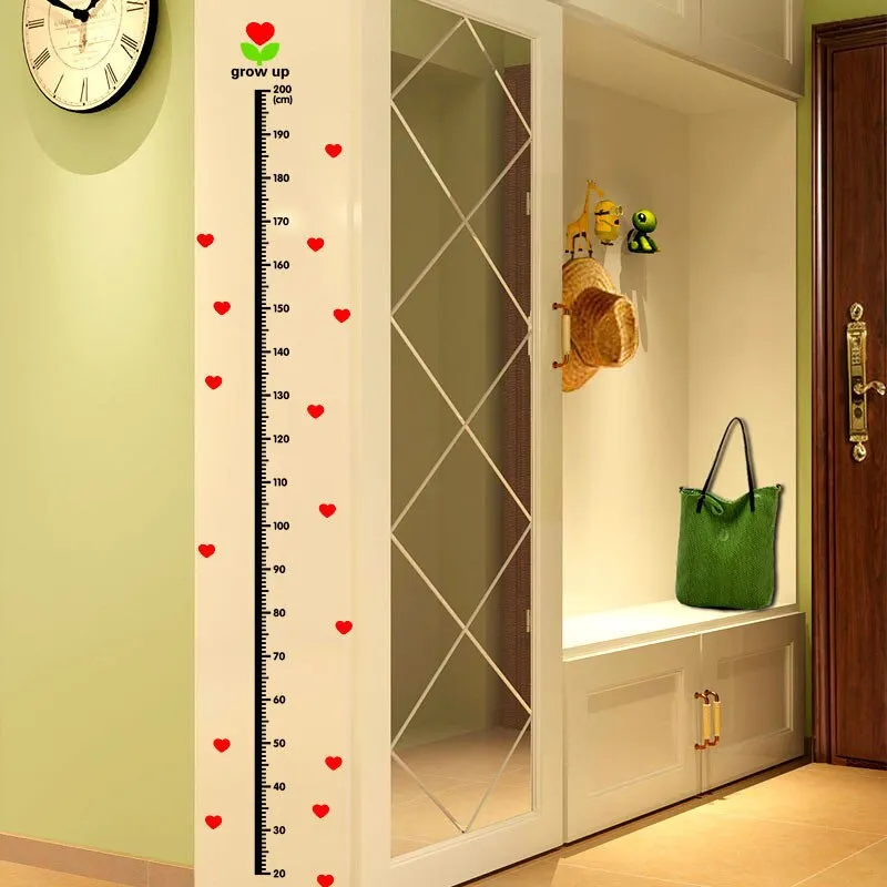 Cartoon Kids Height Measure Wall Sticker Growth Chart Ruler Decals Children Room Decoration Wallpaper Nursery Decor Photo Props
