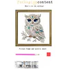 Owl DIY Special Shape Double sided Print Clear Diamond Art Kit Wooden Framed Diamond Painting Kit(22x22cm)